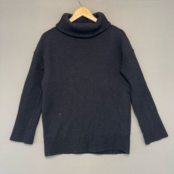 COS Oversized Turtle Neck Sweater Wool Blend Size Small Black Color - Picture 1 of 9